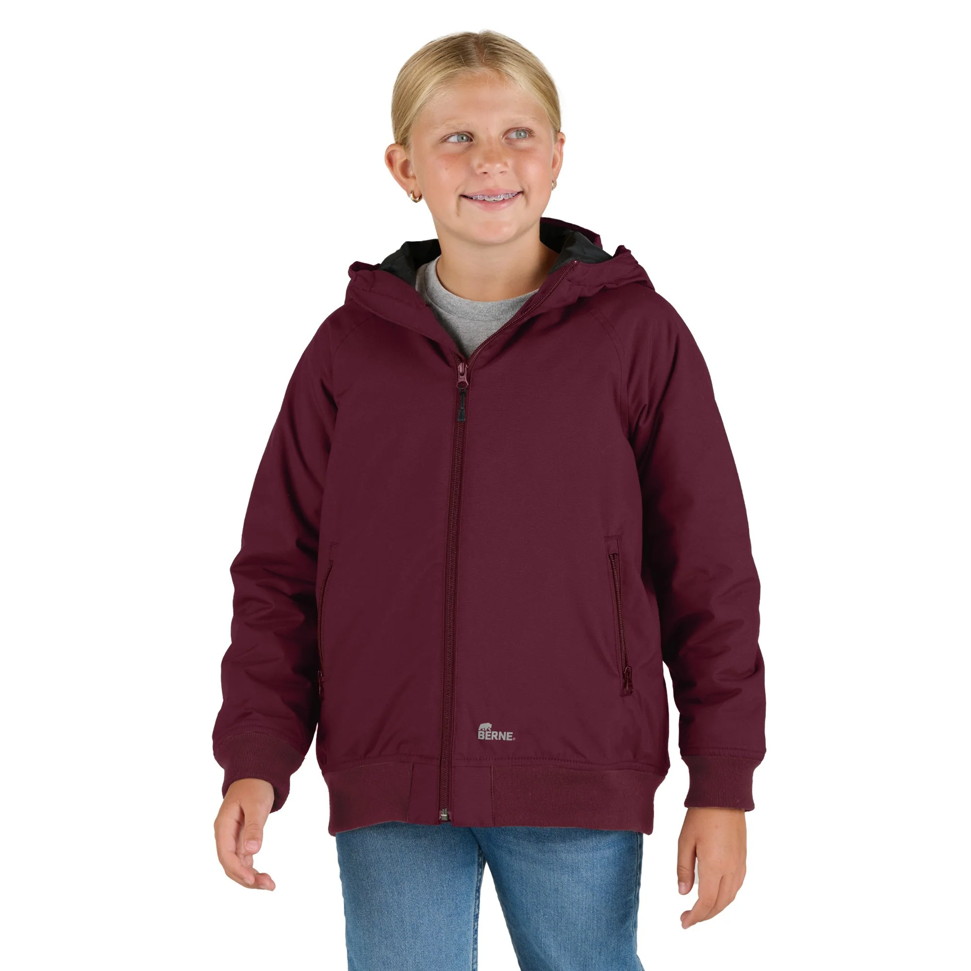 Youth Flex Nylon Insulated Hooded Jacket - Image 9