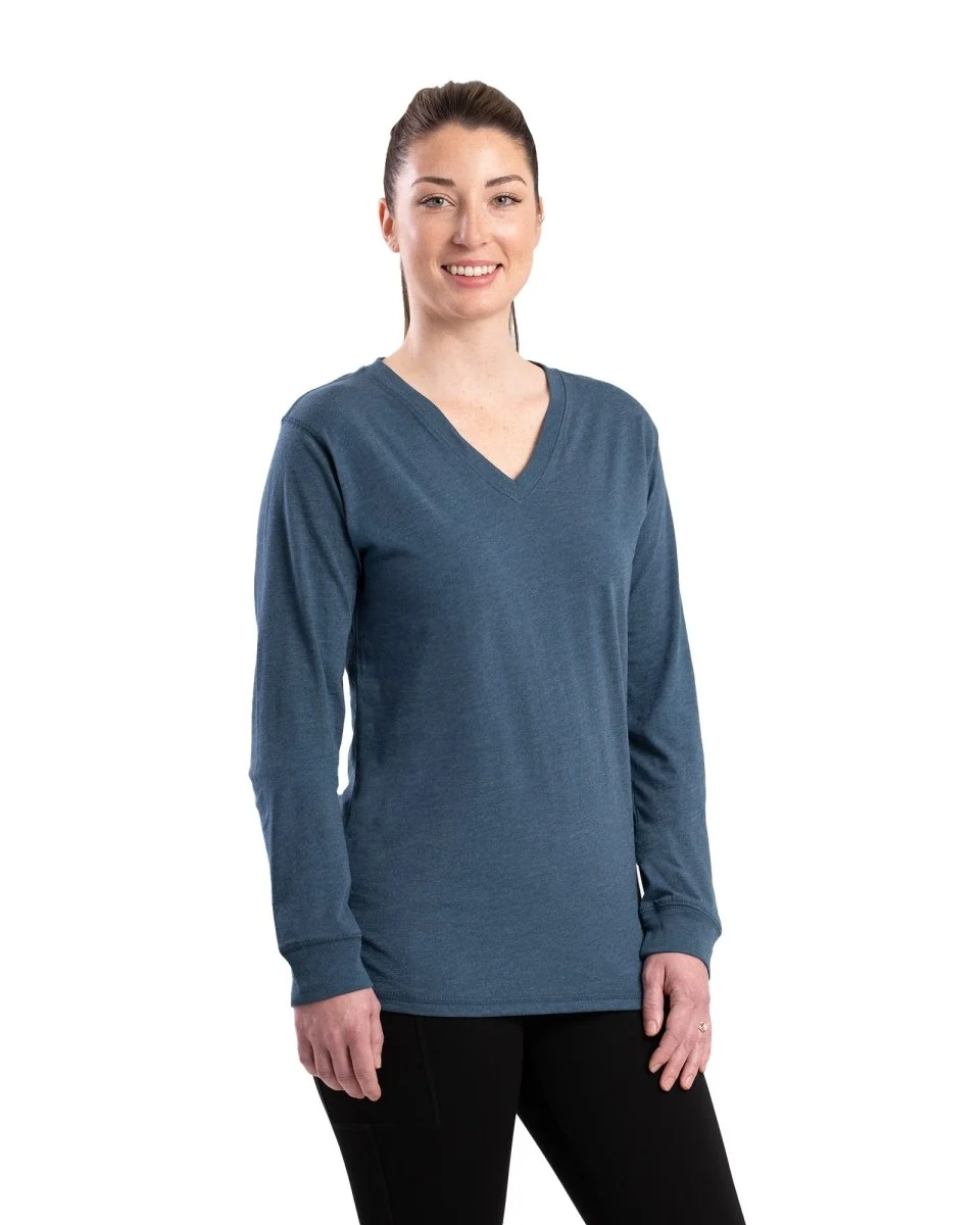 Women's Performance V-Neck Long Sleeve T-Shirt - Image 13