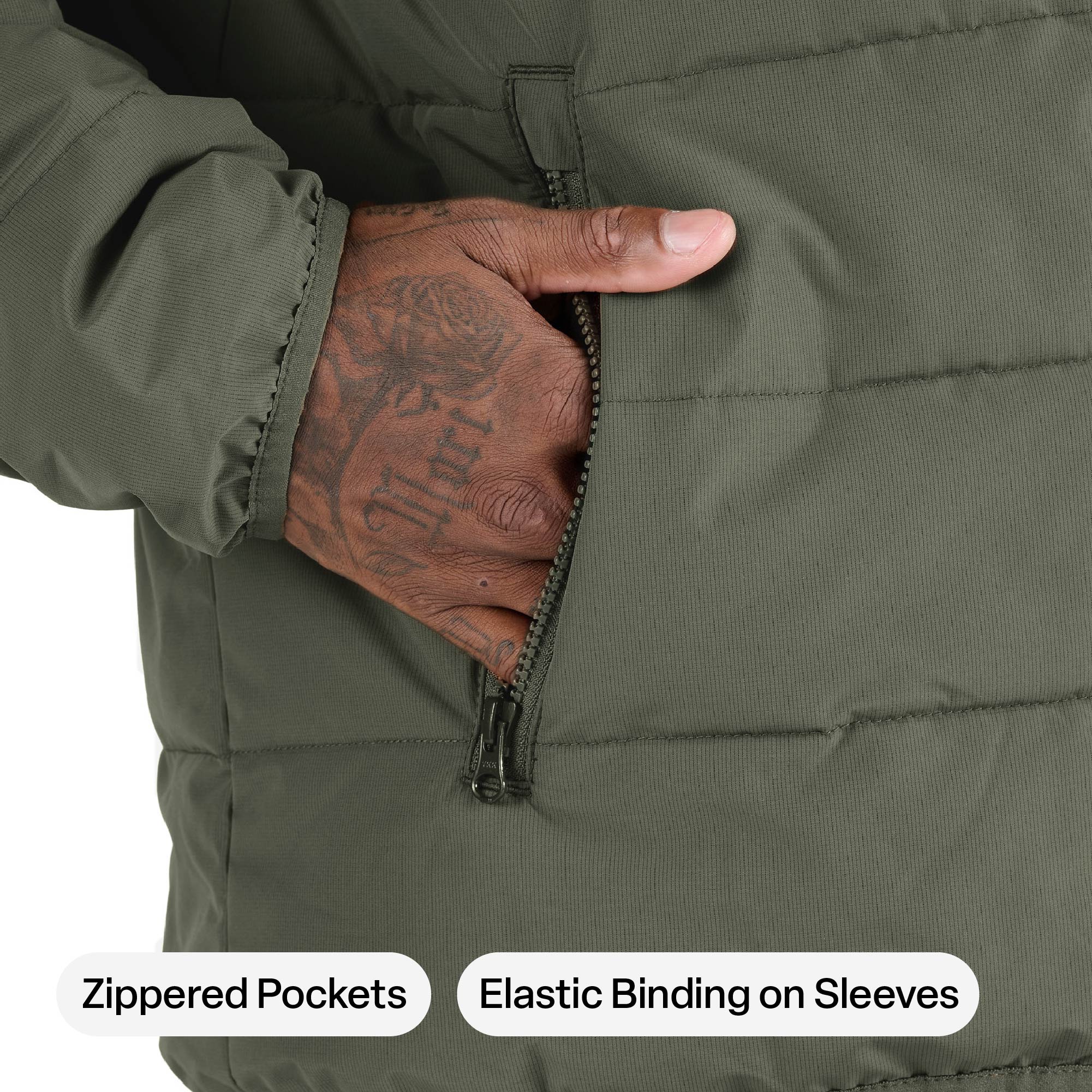 Channel Quilt Ripstop Hooded Jacket - Image 4