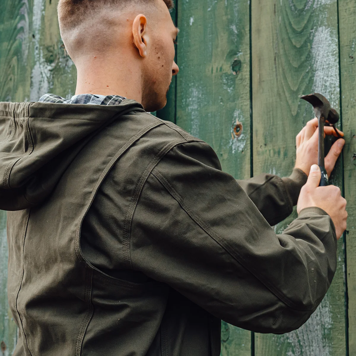 Men's Duck Flannel-Lined Hooded Work Jacket - Image 11