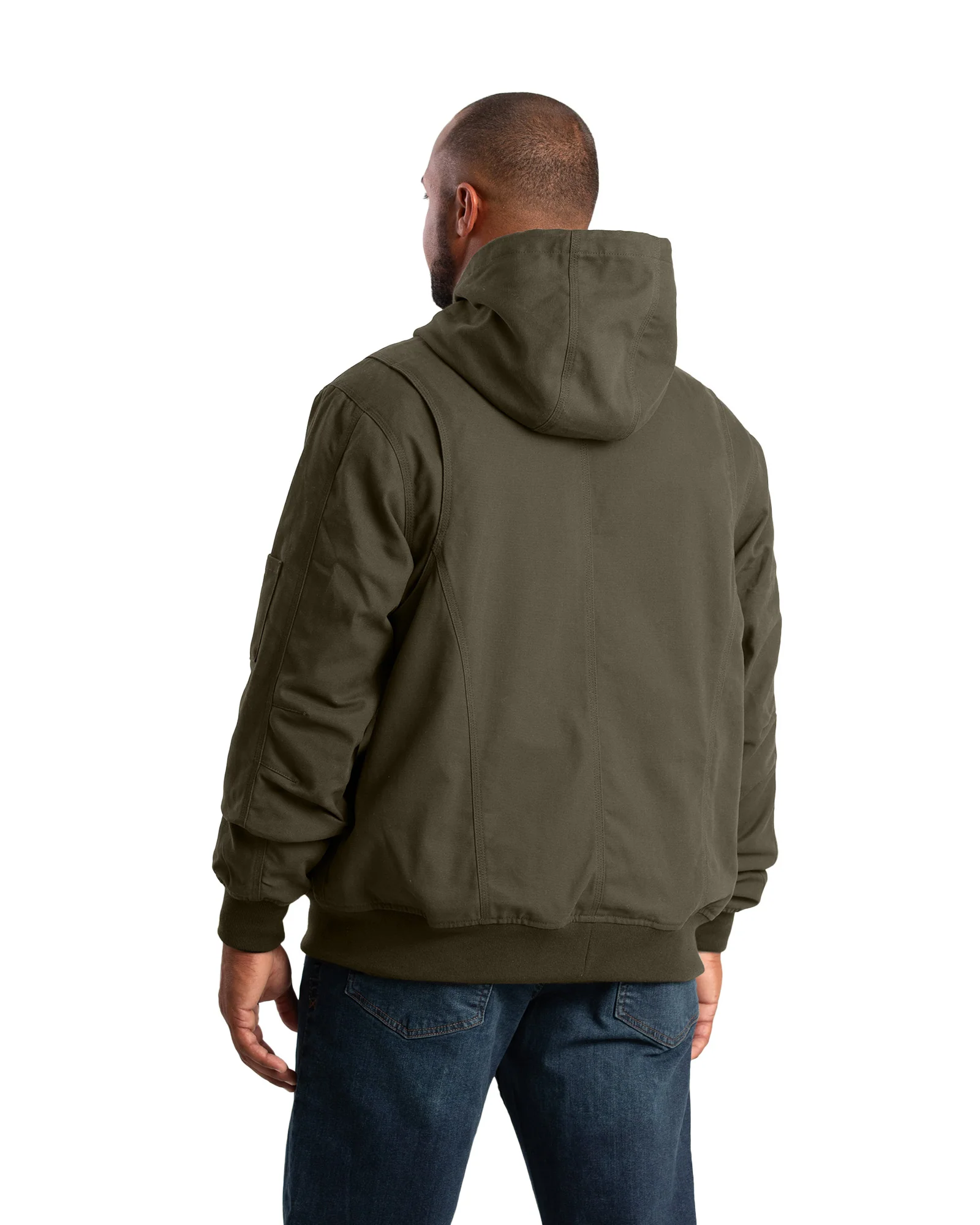 Men's Duck Flannel-Lined Hooded Work Jacket - Image 2