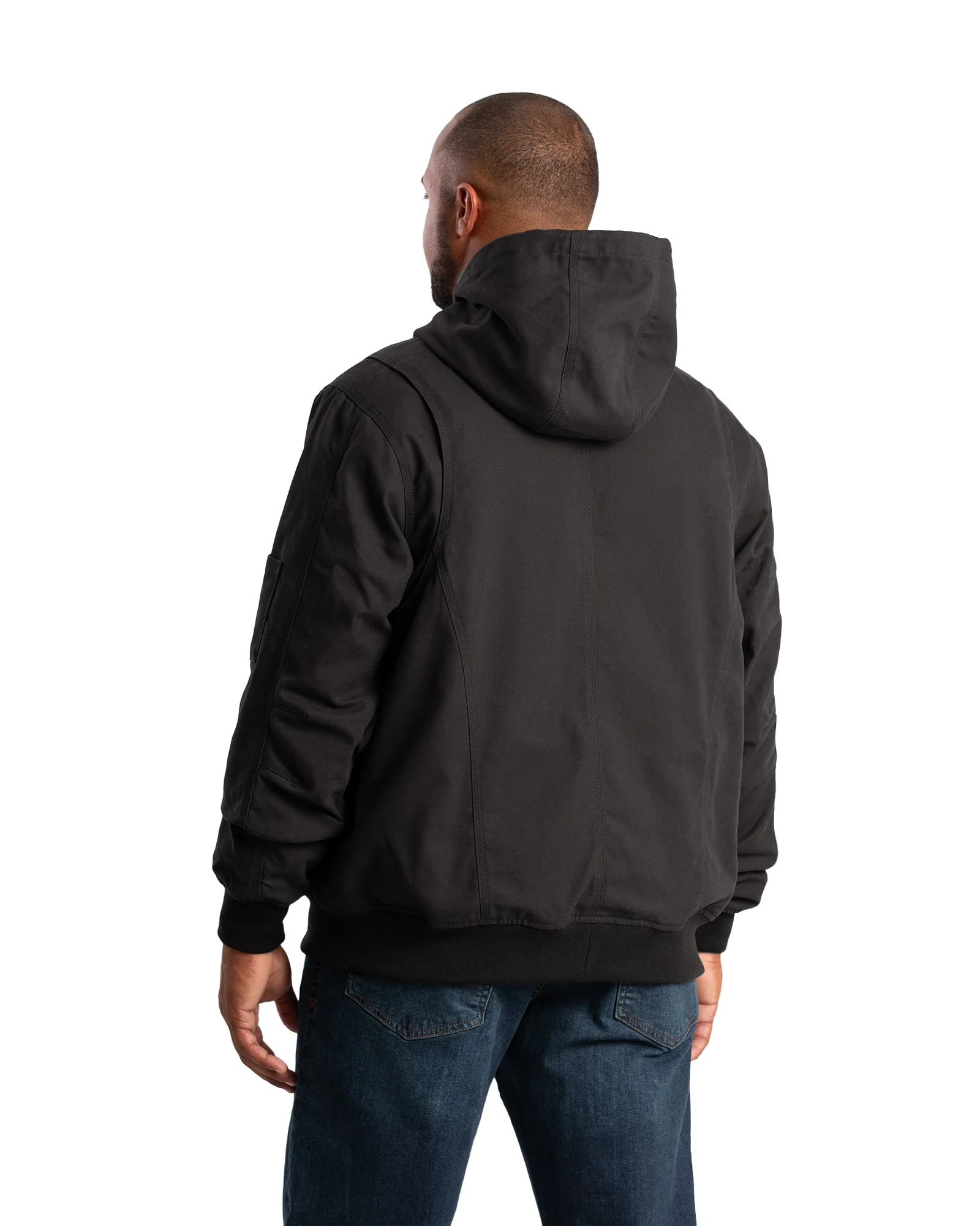 Men's Duck Flannel-Lined Hooded Work Jacket - Image 6