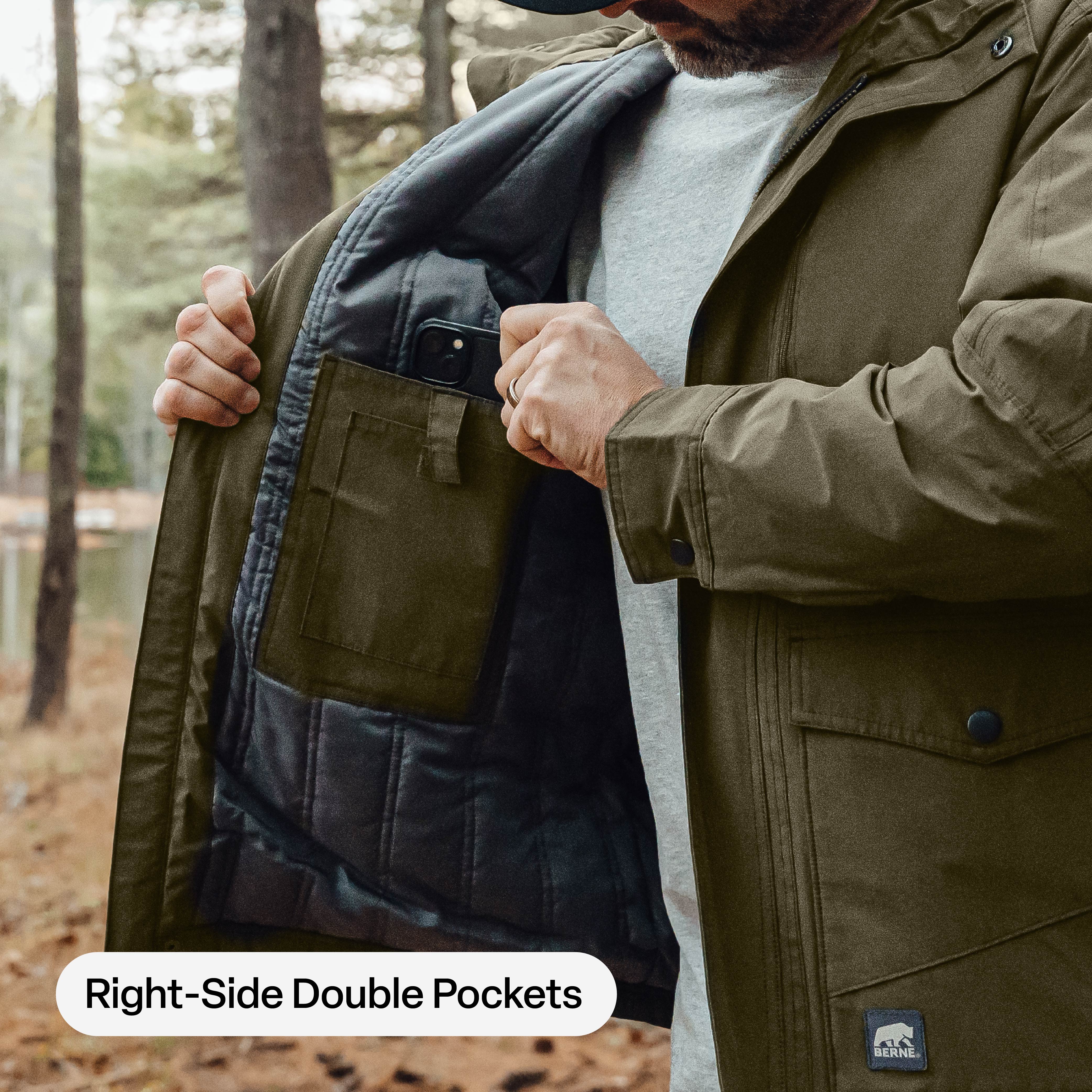 Men's Quilt-Lined Micro-Duck Hooded Work Coat - Image 11