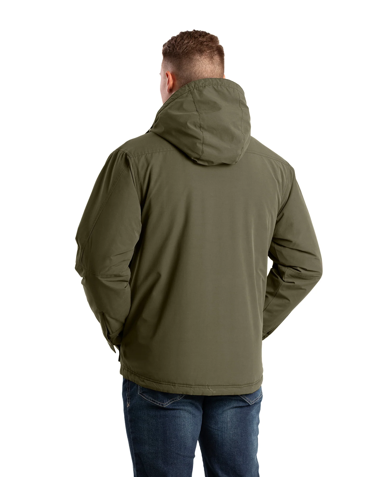 Men's Quilt-Lined Micro-Duck Hooded Work Coat - Image 2
