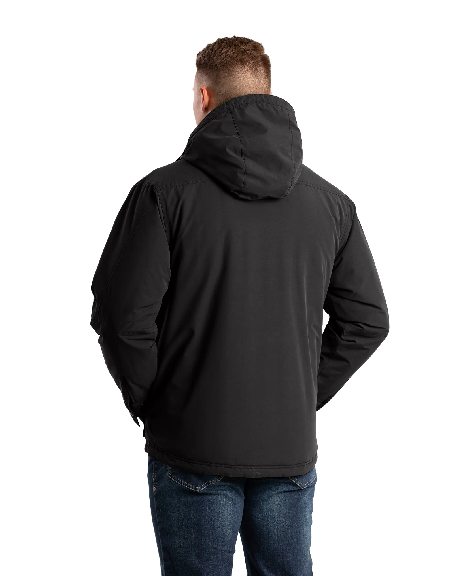Men's Quilt-Lined Micro-Duck Hooded Work Coat - Image 4