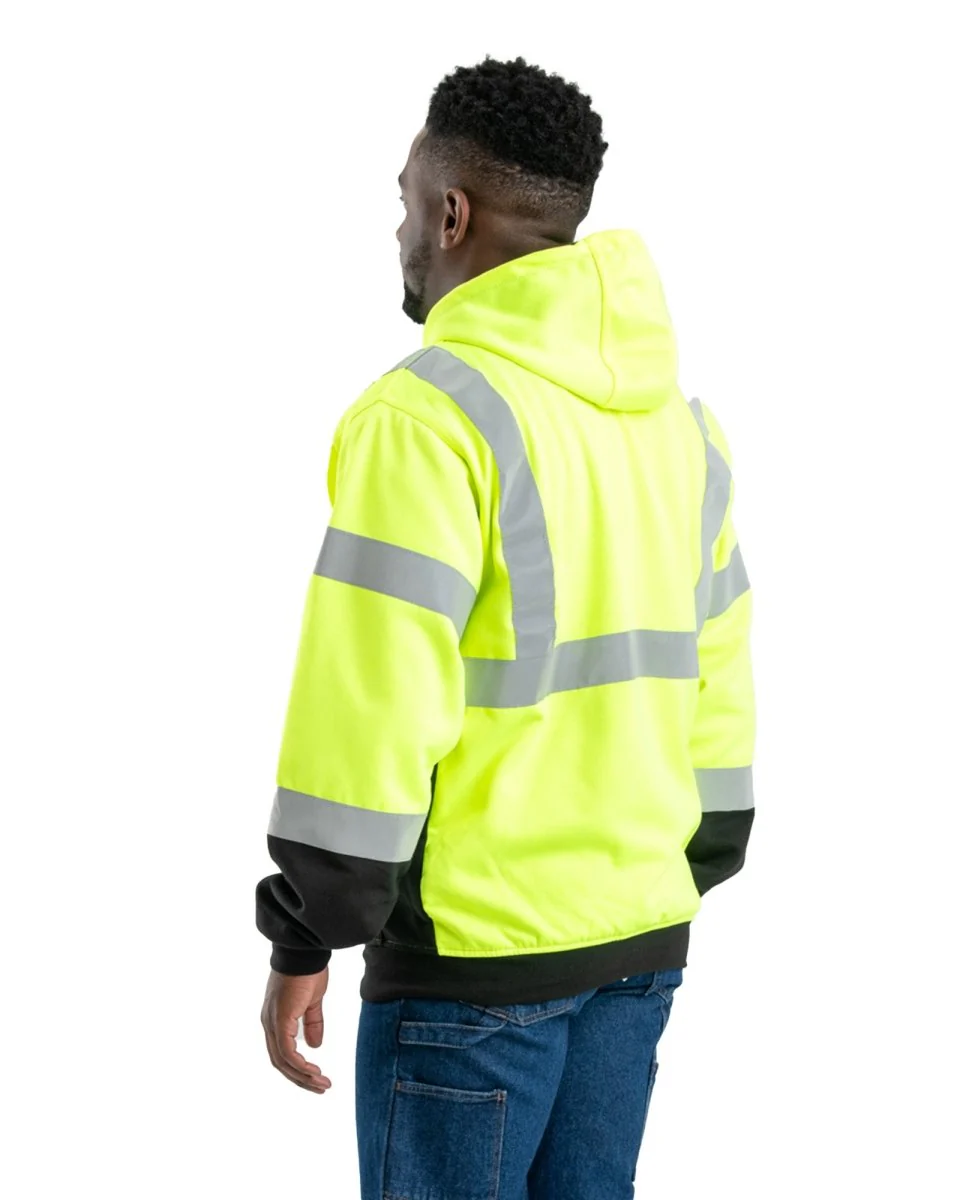 Hi Vis Class 3 Color Block Hooded Sweatshirt - Image 2