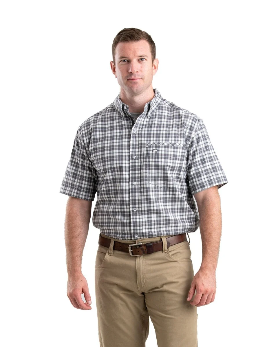 Men's Flex Short Sleeve Button Down Work Shirt - Image 5