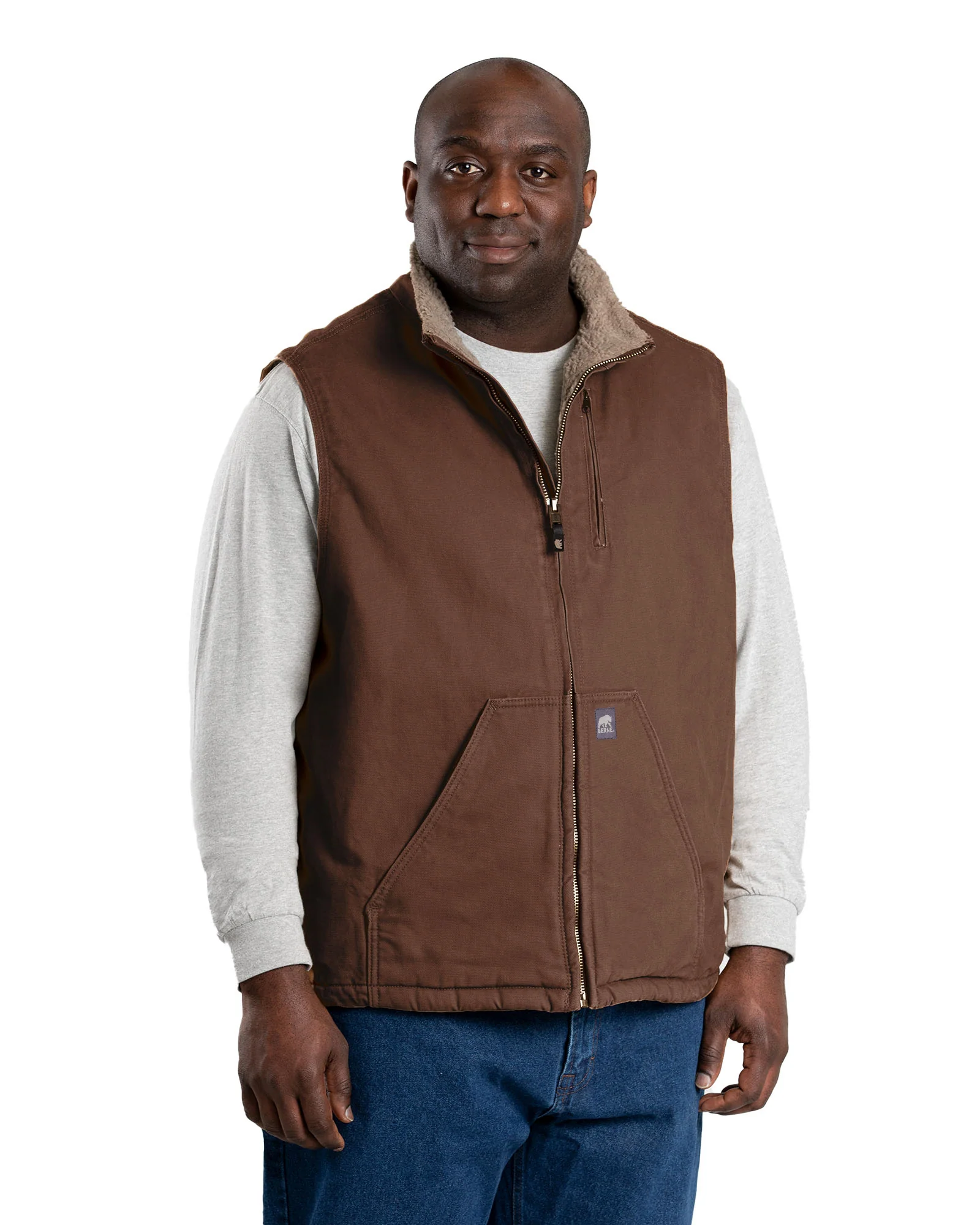 Heartland Sherpa-Lined Washed Duck Vest - Image 11