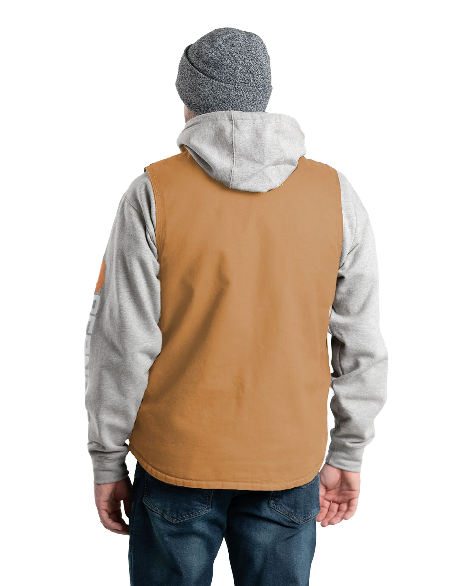 Heartland Sherpa-Lined Washed Duck V-Neck Vest - Image 6