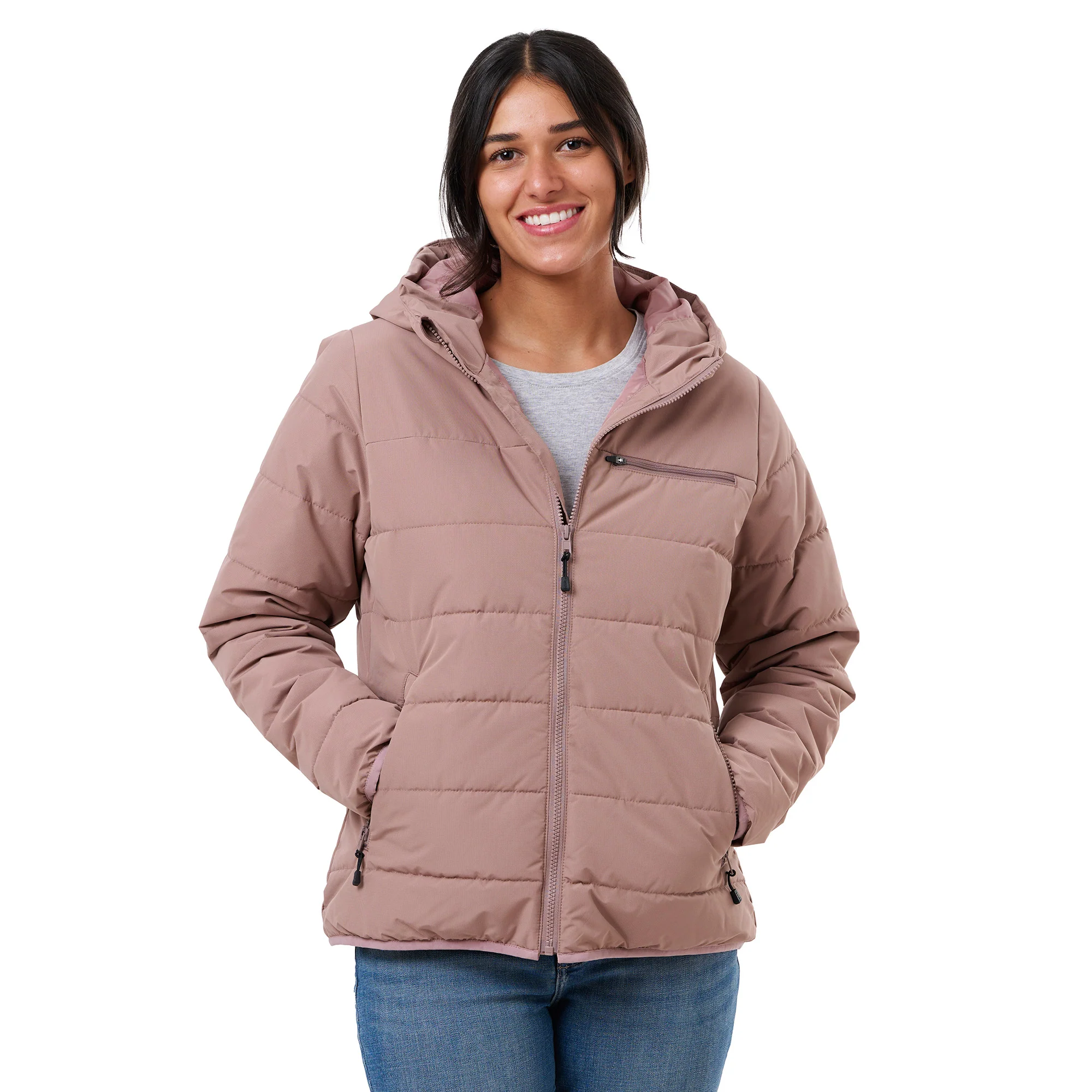 Women's Channel Quilt Ripstop Hooded Jacket - Image 10