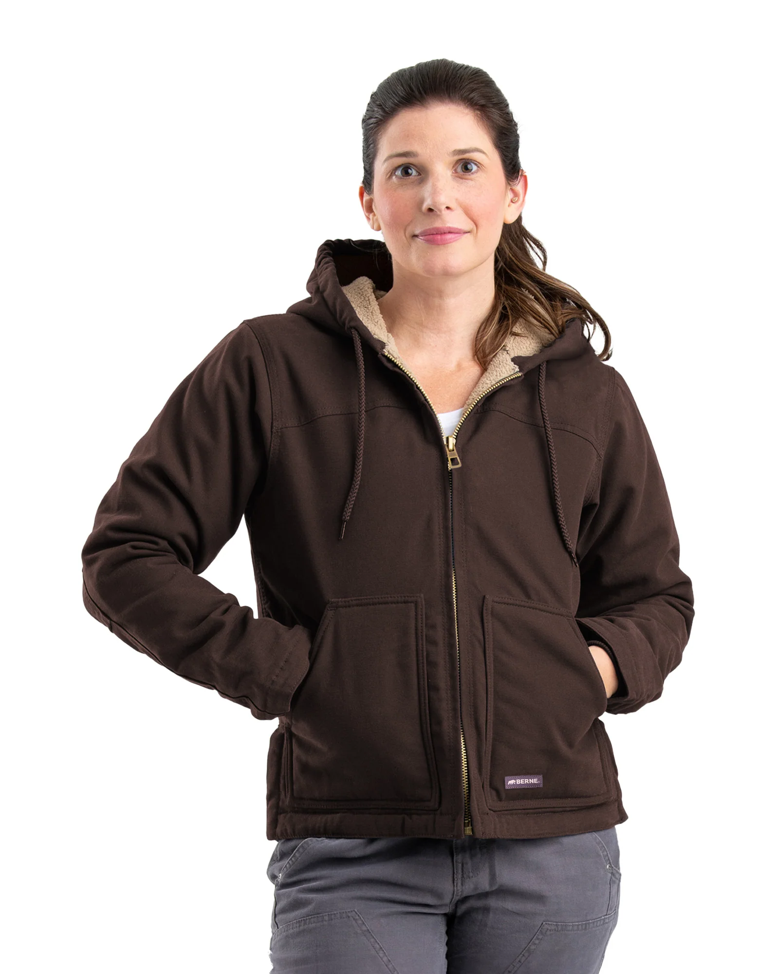 Women's Sherpa-Lined Duck Hooded Jacket - Image 20