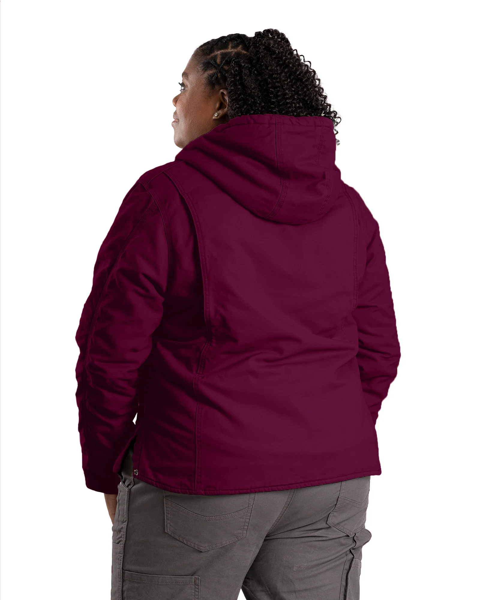 Women's Sherpa-Lined Duck Hooded Jacket - Image 4