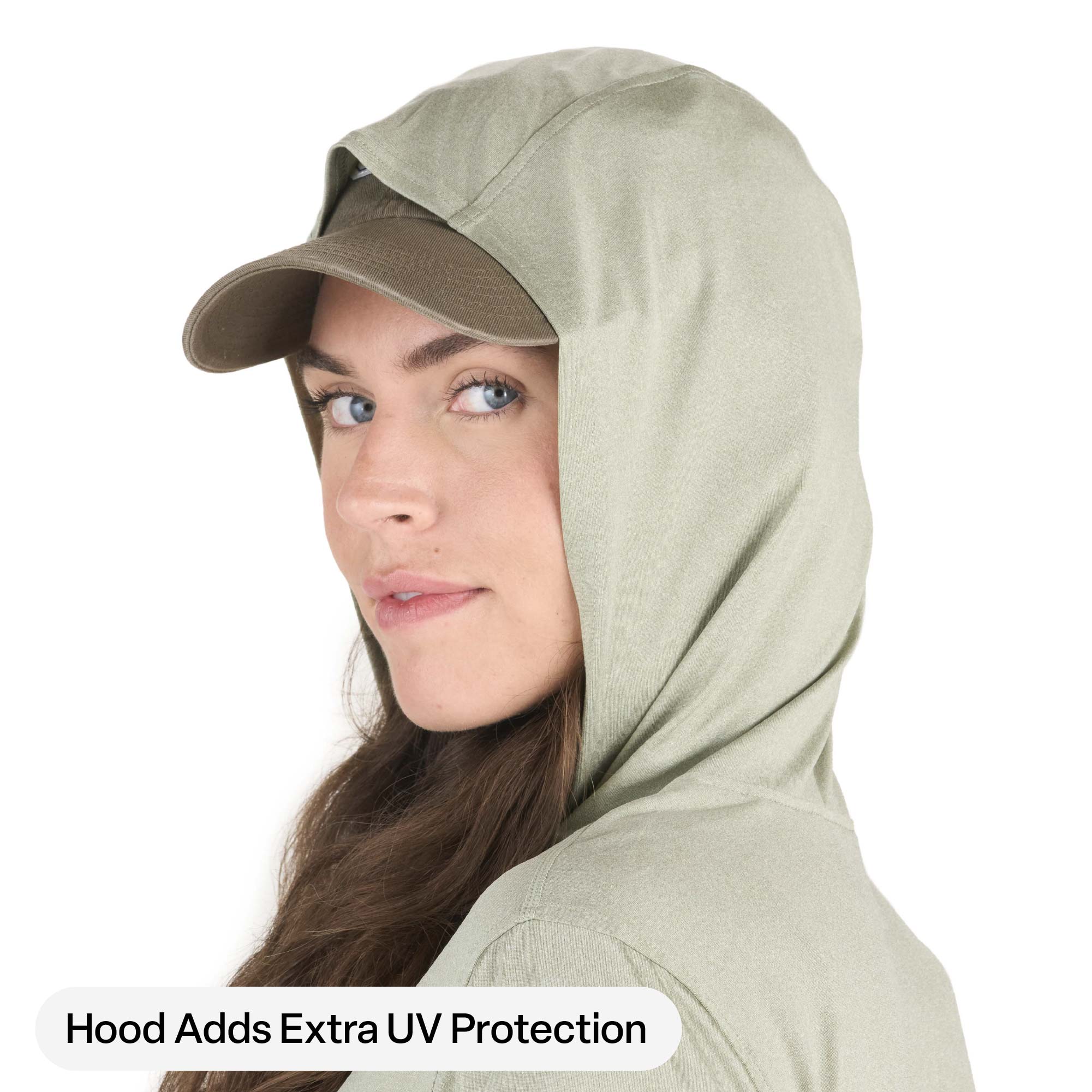 Women's Long Sleeve Hooded UPF Sun Shirt - Image 6