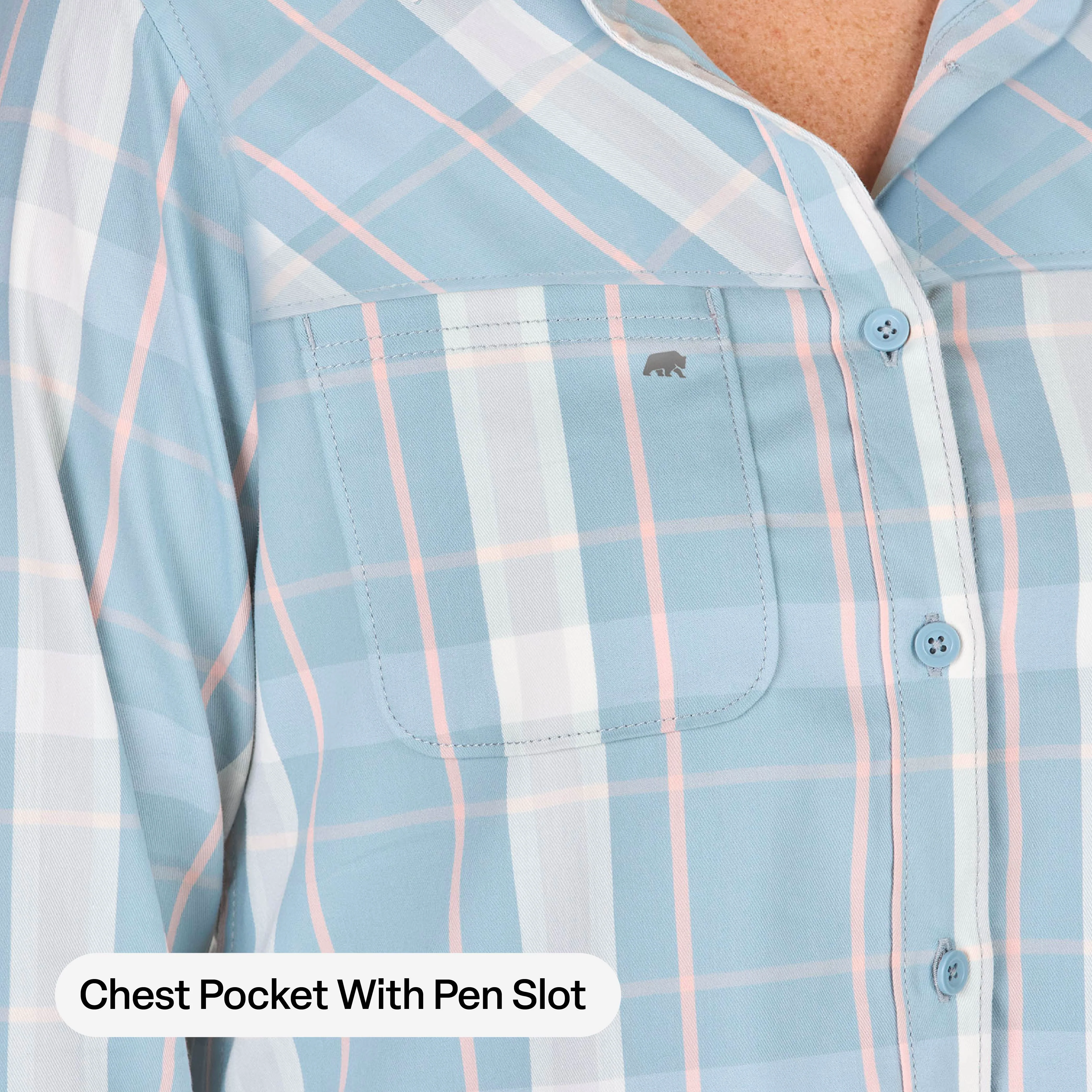 Women's Flex180® UPF Button Down Plaid Long Sleeve Shirt - Image 6